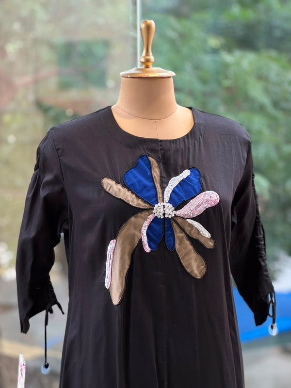 Black Centre Patch Work Tunic