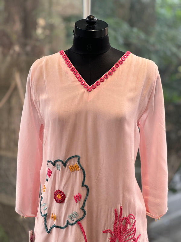 Light Pink Dupatta Set