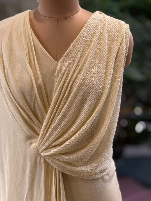 Cream Shimmer Gown