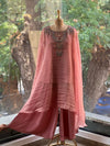 Rose Gold Glass Tissue Kaftan Co ord