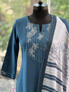 Blue Dupatta Set