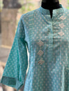 Blue Mirror Embroidered Co Ord