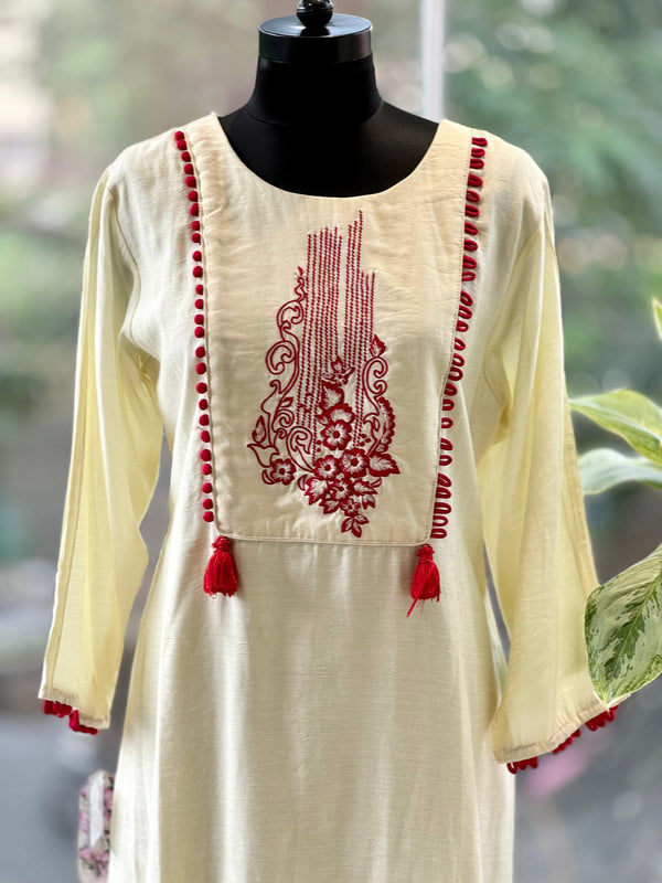 Loop yolk kurta design