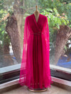 Pink Tail Sleeves Gown