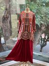 Maroon Harem Pant Set