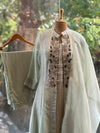 Green Tissue Jacket With Dupatta