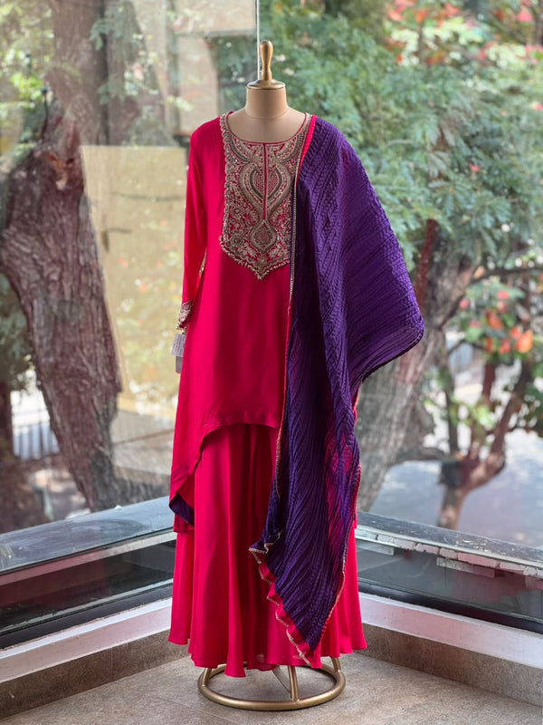 Pink Crush Dupatta Set