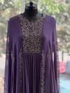 Mauve Pipe Work Gown