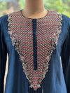 Blue Intricate Yoke Co ord