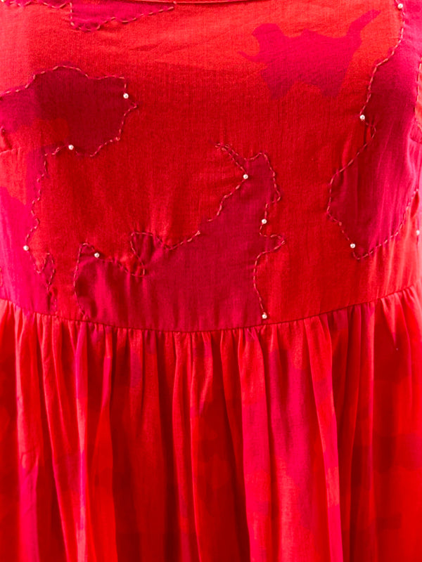 Orange Spaghetti Style Short Tunic