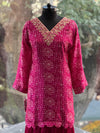 Purple Bandhej Suit