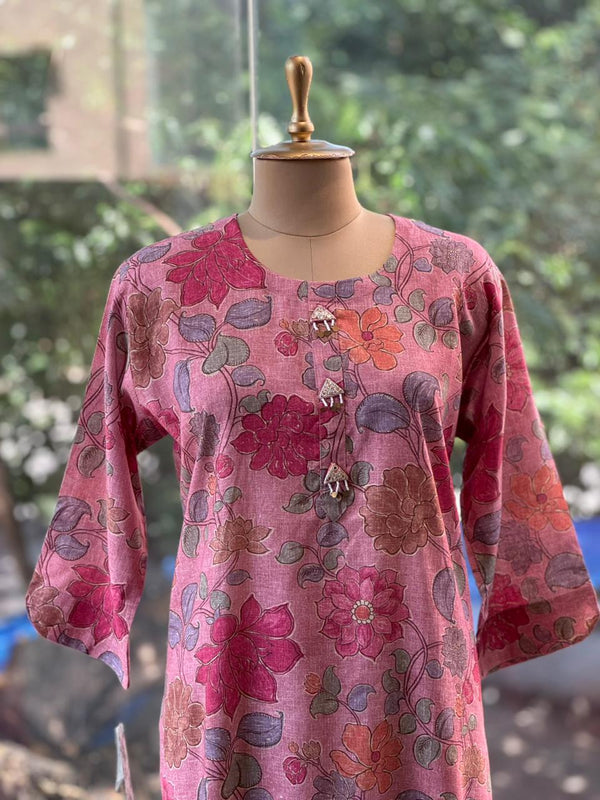 Pink Floral Tunic
