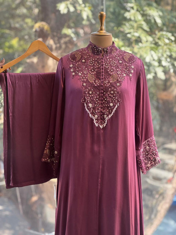 Wine Asymmetrical Co Ord