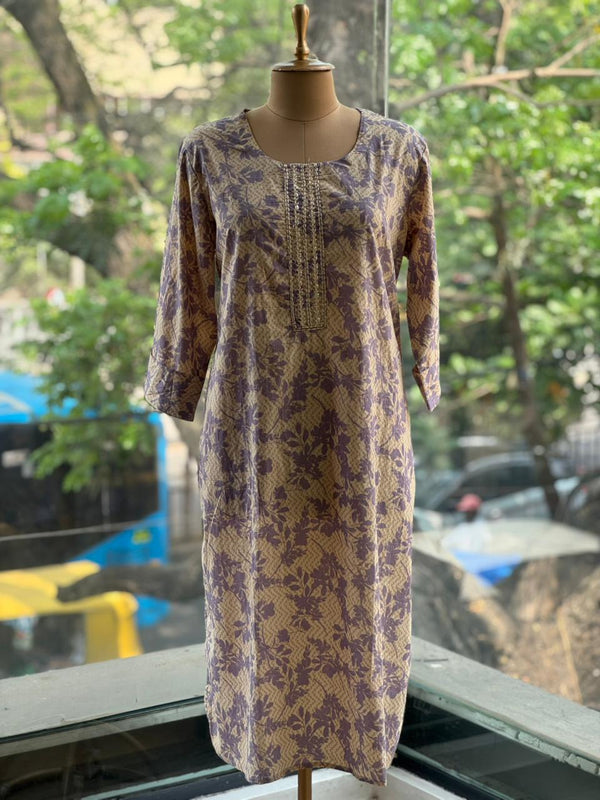 Beige Floral tunic