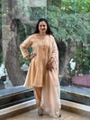 Peach Tissue Dupatta Set