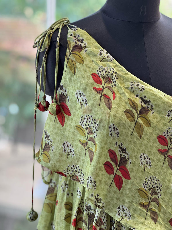 Floral One Shoulder Dress