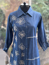 Denim Flower Embroidery Tunic