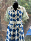 Blue Collared Neck Tunic