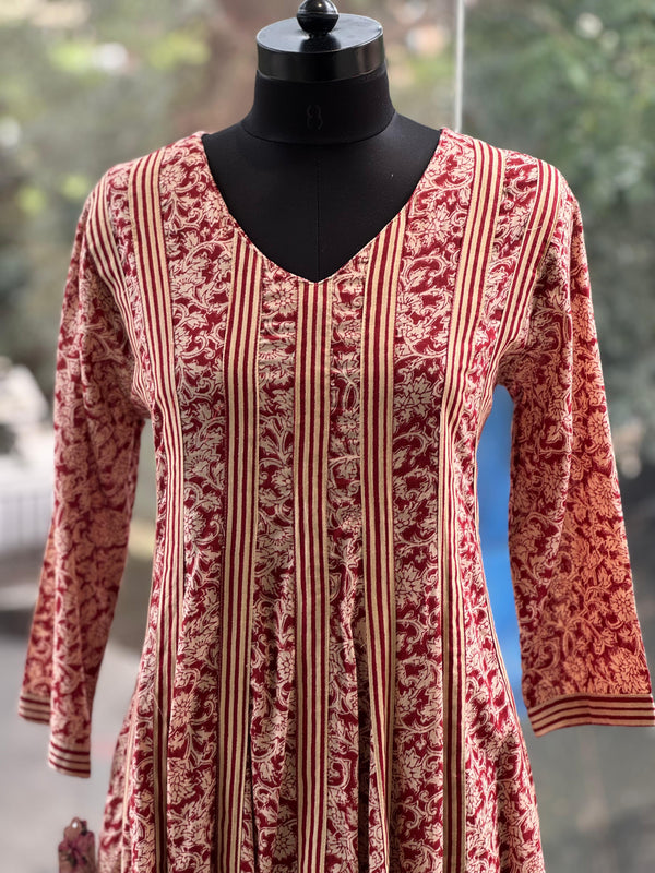 Maroon Dupatta Set