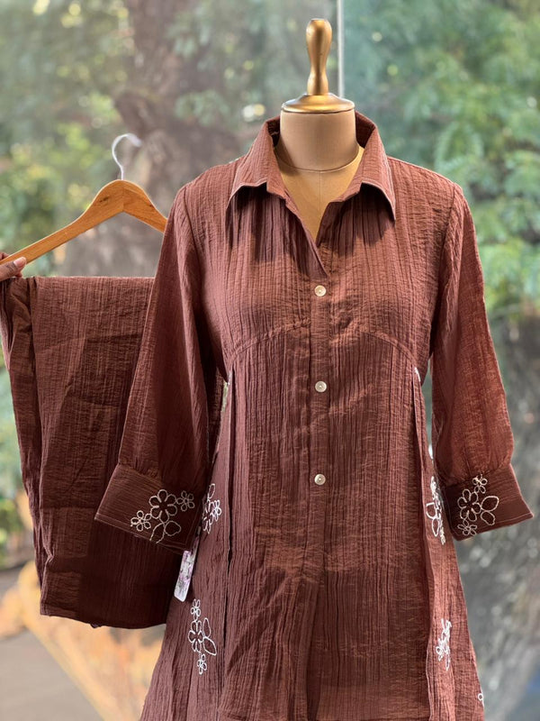 Brown Crush Co Ord