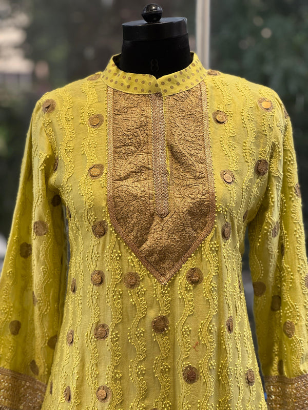 Lime Green Dupatta set