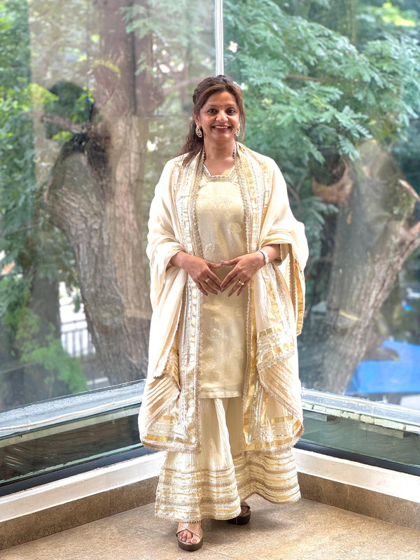 Cream Garara Set