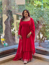 Red Sharara Set