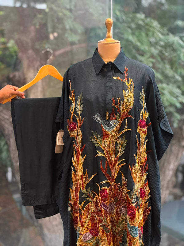 Black Kaftan Co Ord Set
