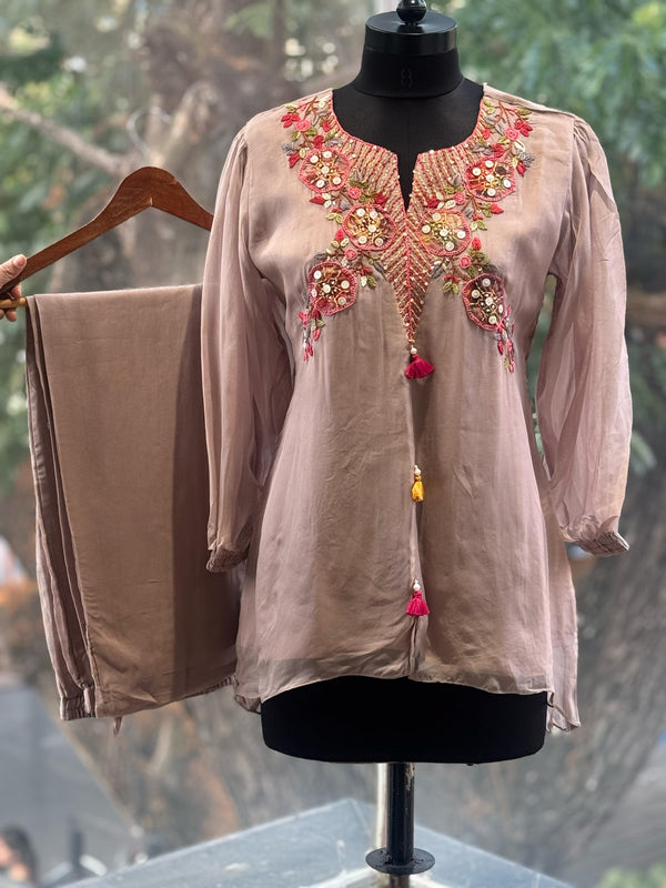 Biscuit Embroidered Co Ord