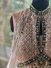 Light Peach designer Made Gown