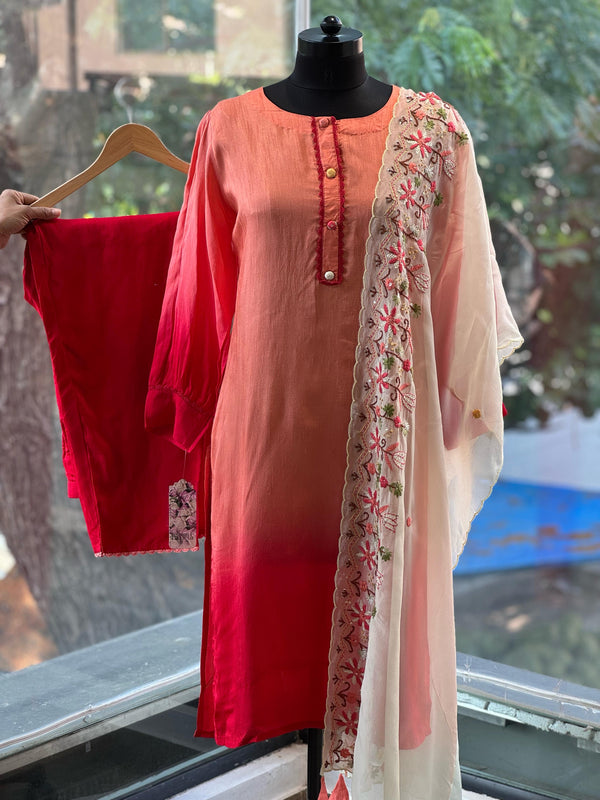 Shaded Dupatta Set
