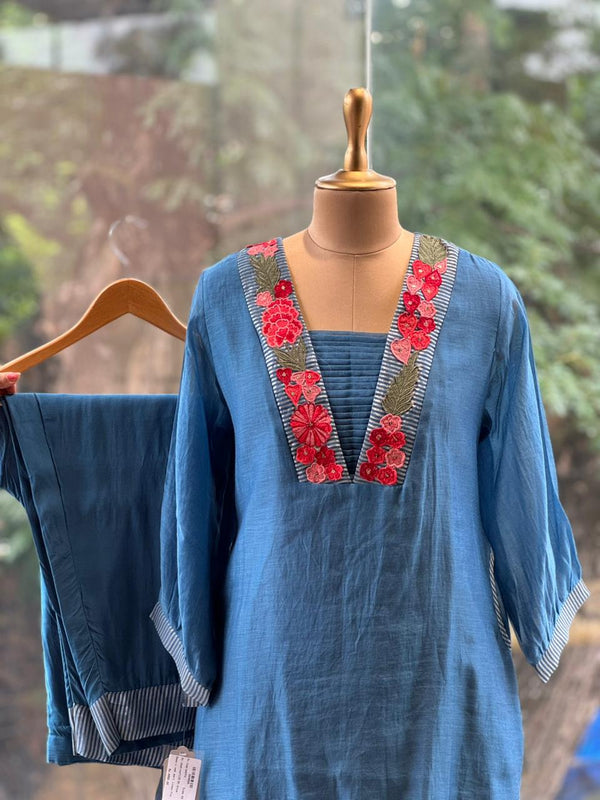 Blue Mul Co Ord