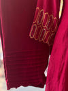 Maroon Pintux Yolk Suit Set