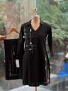Black Embroidered Co Ord