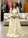 Off White Jacket Style Gown