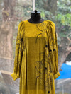 Green Puff Sleeves Tunic