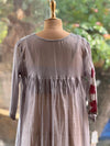 Grey Lotus Embroidery Dupatta Set