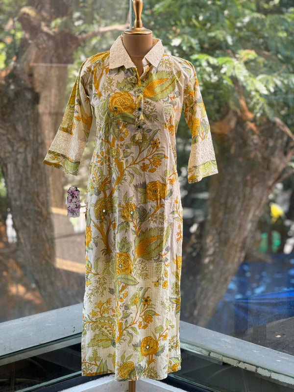 Beige Floral Co Ord