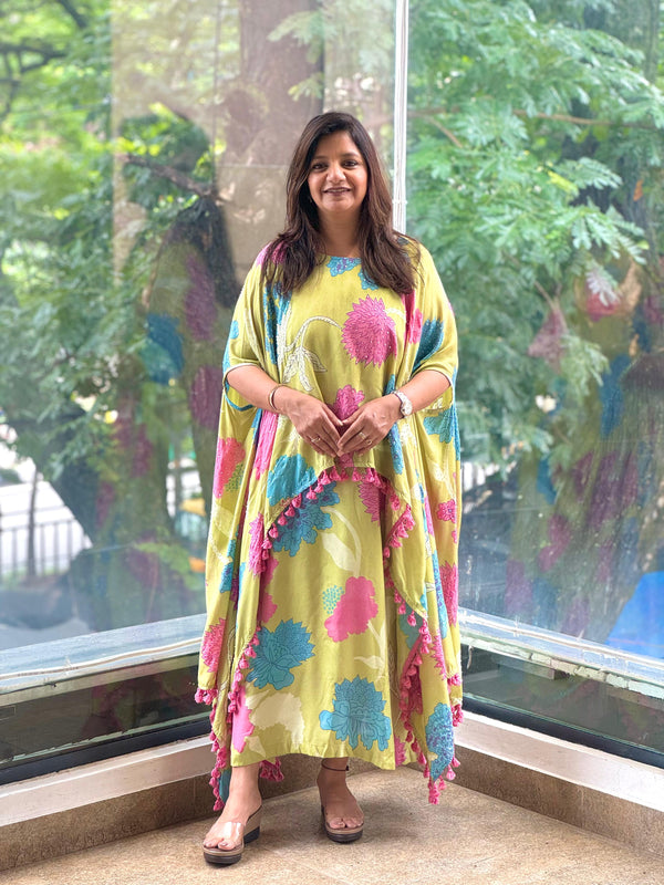 Green Kaftan Tunic