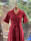 Maroon Floral A-Line Tunic