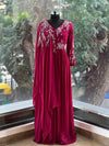 Purple Handwork Gown