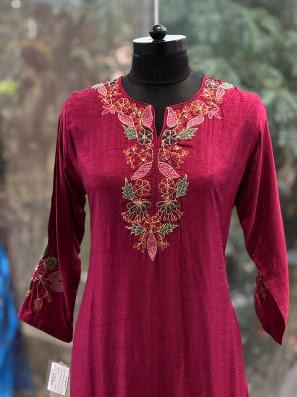 Maroon Mul Suit