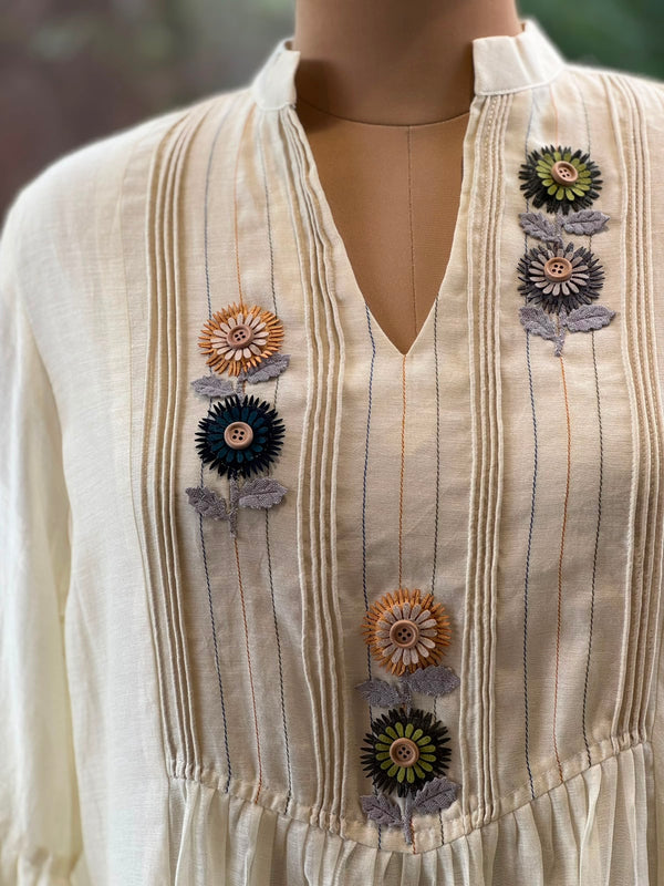 Half White Mul Tunic