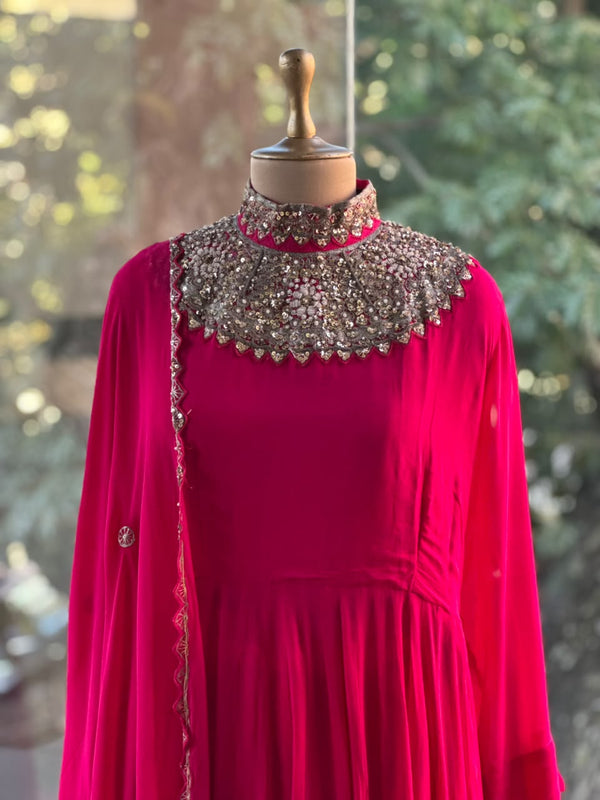 Pink Sharara Set