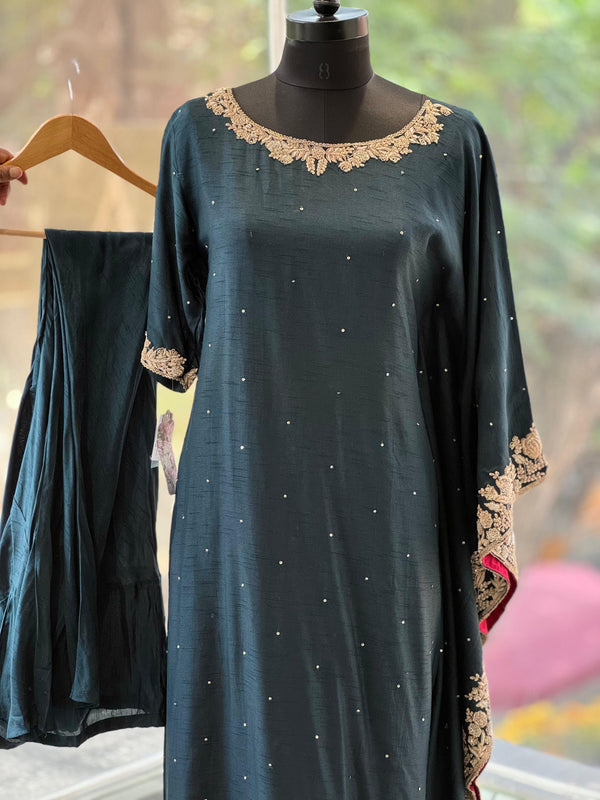 Blue Designer Made Kaftan Co Ord