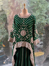 Green Bandhej Skirt Set