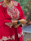 Red Skirt Set