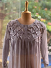 Grey Lotus Embroidery Dupatta Set