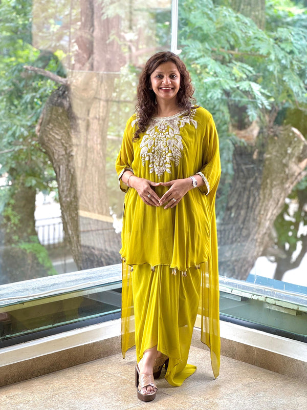 Lime Green Skirt Set