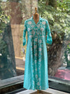 Blue Floral Print Aline Tunic